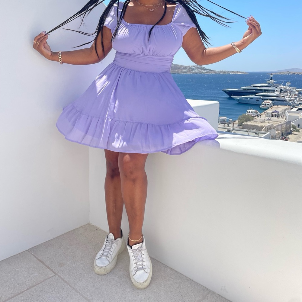 Chic Lilac Mini Dress